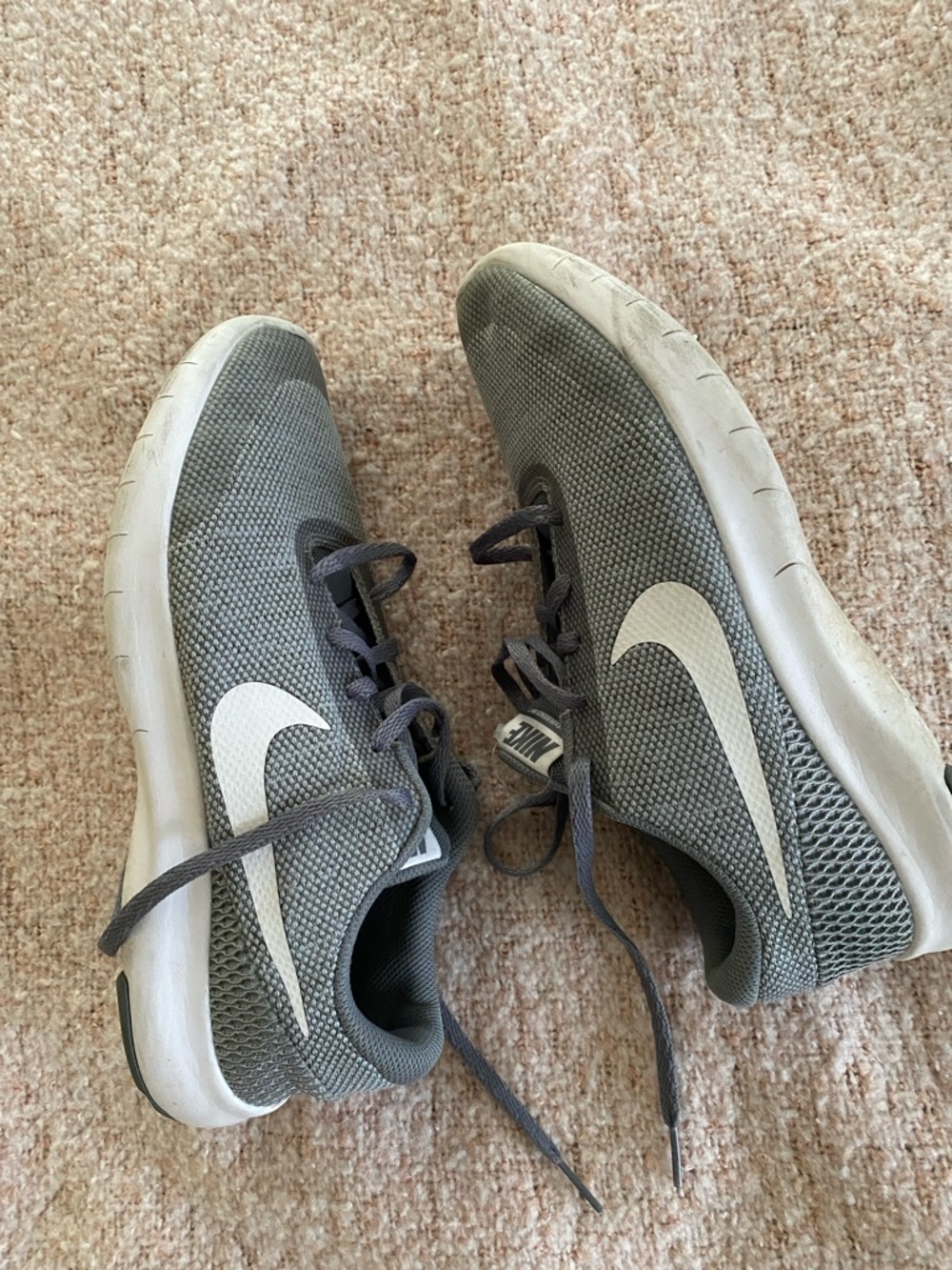 Nike Grey Mesh shoes with White Swoosh